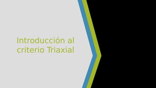 Introducción al
criterio Triaxial
 