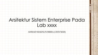 AHMAD MAKNUN BIRRA (1303174028)
Arsitektur Sistem Enterprise Pada
Lab xxxx
 