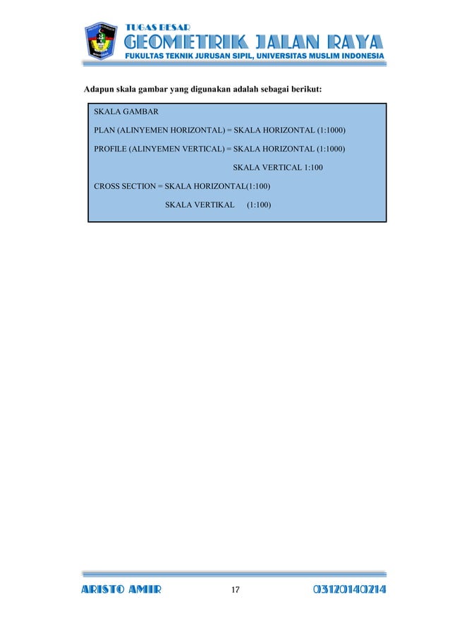 Tugas Besar Geometrik Jalan Raya Pdf