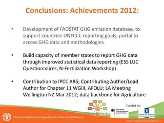 Tubiello Estimating GHG emissions FAO july 2012