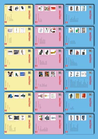-
UTENSILIMANUALIPERIMPRESE3
UTENSILIMANUALIPEROFFICINE26
BORSEECONTENITORIPORTAUTENSILI57
ELETTROUTENSILI60
PUNTE65
DISCHI73
MATERIALEELETTRICO76
SALDATURAAUTOGENA79
21-UTENSILIESTRUMENTI
21
CATALISTINO
FIPARTICOLITECNICISRL
www.fipitaly.com
Ed.01/2013
LINEABLIZARD3
LINEASTAR/WINTER(invernale)4
LINEASTAR5
LINEABASIC10
LINEAWINTER12
LINEAEXPLORER13
ABBIGLIAMENTOVARIO15
LINEAARTICO16
INDUMENTIMONOUSO17
LINEAANTIPIOGGIA19
71-ABBIGLIAMENTO
71
CATALISTINO
FIPARTICOLITECNICISRL
www.fipitaly.com
Ed.01/2013
1
FIPARTICOLITECNICISRL
Leinformazionicontenuteinquestocatalistinosonobasatesullenostreconoscenzeedesperienzeattuali.Nonpossonocomunqueimplicareuna
garanzianèunaresponsabilitàdapartenostracircal’utilizzodeinostriprodotti,nonessendolecondizionidiimpiegosottoilnostrocontrollo.
Salvoerroritipografici.Évietatalariproduzioneancheparzialediquestocatalistino.
TUBIINGOMMAIMPIEGHIVARI-81
IVALORIRIPORTATISONORIFERITIADUNATEMPERATURADI+18°C
ARIACOMPRESSAEFLUIDINONCORROSIVI3
ACQUAINDUSTRIALE,ARIAEFLUIDINONCORROSIVI6
PRODOTTIABRASIVI10
PRODOTTIPETROLIFERI16
ACQUACALDA,VAPOREEDARIACALDA18
SALDATURAAUTOGENA21
PRODOTTIALIMENTARI23
PRODOTTICHIMICI26
ASPIRAZIONEARIA,FUMIEPOLVERI30
ALTAPRESSIONEECOMANDIOLEODINAMICI31
81-TUBIINGOMMAIMPIEGHIVARI
81FIPARTICOLITECNICISRL
www.fipitaly.com
CATALISTINO
Ed.01/2013
Leinformazionicontenuteinquestocatalistinosonobasatesullenostreconoscenzeedesperienzeattuali.Nonpossonocomunqueimplicareunagaran-
zianèunaresponsabilitàdapartenostracircal’utilizzodeinostriprodotti,nonessendolecondizionidiimpiegosottoilnostrocontrollo.
Salvoerroritipografici.Évietatalariproduzioneancheparzialediquestocatalistino.
-
MACCHINARI3
22-MACCHINARI
FIPARTICOLITECNICISRL
www.fipitaly.com
CATALISTINO
22
Ed.01/2013
Leinformazionicontenuteinquestocatalistinosonobasatesullenostreconoscenzeedesperienzeattuali.Nonpossonocomunqueimplicareunagaran-
zianèunaresponsabilitàdapartenostracircal’utilizzodeinostriprodotti,nonessendolecondizionidiimpiegosottoilnostrocontrollo.
Salvoerroritipografici.Évietatalariproduzioneancheparzialediquestocatalistino.
-
ATTREZZATURE3
23-ATTREZZATURE
FIPARTICOLITECNICISRL
www.fipitaly.com
CATALISTINO
23
Ed.01/2013
IMBRACATUREECINTURE3
ACCESSORI5
Leinformazionicontenuteinquestocatalistinosonobasatesullenostreconoscenzeedesperienzeattuali.Nonpossonocomunqueimplicareunagaran-
zianèunaresponsabilitàdapartenostracircal’utilizzodeinostriprodotti,nonessendolecondizionidiimpiegosottoilnostrocontrollo.
Salvoerroritipografici.Évietatalariproduzioneancheparzialediquestocatalistino.
IMBRACATUREECINTURE3
ACCESSORI5
72-DISPOSITIVIANTICADUTA
FIPARTICOLITECNICISRL
www.fipitaly.com
CATALISTINO
72
Ed.01/2013
Leinformazionicontenuteinquestocatalistinosonobasatesullenostreconoscenzeedesperienzeattuali.Nonpossonocomunqueimplicareunagaran-
zianèunaresponsabilitàdapartenostracircal’utilizzodeinostriprodotti,nonessendolecondizionidiimpiegosottoilnostrocontrollo.
Salvoerroritipografici.Évietatalariproduzioneancheparzialediquestocatalistino.
IMBRACATUREECINTURE3
ACCESSORI5
72-DISPOSITIVIANTICADUTA
FIPARTICOLITECNICISRL
www.fipitaly.com
CATALISTINO
72
Ed.01/2013
Leinformazionicontenuteinquestocatalistinosonobasatesullenostreconoscenzeedesperienzeattuali.Nonpossonocomunqueimplicareunagaran-
zianèunaresponsabilitàdapartenostracircal’utilizzodeinostriprodotti,nonessendolecondizionidiimpiegosottoilnostrocontrollo.
Salvoerroritipografici.Évietatalariproduzioneancheparzialediquestocatalistino.
IMBRACATUREECINTURE3
ACCESSORI5
72-DISPOSITIVIANTICADUTA
FIPARTICOLITECNICISRL
www.fipitaly.com
CATALISTINO
72
Ed.01/2013
Leinformazionicontenuteinquestocatalistinosonobasatesullenostreconoscenzeedesperienzeattuali.Nonpossonocomunqueimplicareunagaran-
zianèunaresponsabilitàdapartenostracircal’utilizzodeinostriprodotti,nonessendolecondizionidiimpiegosottoilnostrocontrollo.
Salvoerroritipografici.Évietatalariproduzioneancheparzialediquestocatalistino.
SINTETICIRIVESTITI9
COTONE100%10
COTONERIVESTITO11
FLOCCATI12
MONOUSO14
LINEAMAPA®16
www.fipitaly.com
CATALISTINO
Ed.01/2013
Leinformazionicontenuteinquestocatalistinosonobasatesullenostreconoscenzeedesperienzeattuali.Nonpossonocomunqueimplicareunagaran-
zianèunaresponsabilitàdapartenostracircal’utilizzodeinostriprodotti,nonessendolecondizionidiimpiegosottoilnostrocontrollo.
Salvoerroritipografici.Évietatalariproduzioneancheparzialediquestocatalistino.
PELLE/CROSTA3
ANTICALORE6
NBR7
SINTETICIRIVESTITI9
COTONE100%10
COTONERIVESTITO11
FLOCCATI12
MONOUSO14
LINEAMAPA®16
73-GUANTI
FIPARTICOLITECNICISRL
www.fipitaly.com
CATALISTINO
73
Ed.01/2013
Leinformazionicontenuteinquestocatalistinosonobasatesullenostreconoscenzeedesperienzeattuali.Nonpossonocomunqueimplicareunagaran-
zianèunaresponsabilitàdapartenostracircal’utilizzodeinostriprodotti,nonessendolecondizionidiimpiegosottoilnostrocontrollo.
Salvoerroritipografici.Évietatalariproduzioneancheparzialediquestocatalistino.
PELLE/CROSTA3
ANTICALORE6
NBR7
SINTETICIRIVESTITI9
COTONE100%10
COTONERIVESTITO11
FLOCCATI12
MONOUSO14
LINEAMAPA®16
73-GUANTI
FIPARTICOLITECNICISRL
www.fipitaly.com
CATALISTINO
73
Ed.01/2013
Leinformazionicontenuteinquestocatalistinosonobasatesullenostreconoscenzeedesperienzeattuali.Nonpossonocomunqueimplicareunagaran-
zianèunaresponsabilitàdapartenostracircal’utilizzodeinostriprodotti,nonessendolecondizionidiimpiegosottoilnostrocontrollo.
Salvoerroritipografici.Évietatalariproduzioneancheparzialediquestocatalistino.
PELLE/CROSTA3
ANTICALORE6
NBR7
SINTETICIRIVESTITI9
COTONE100%10
COTONERIVESTITO11
FLOCCATI12
MONOUSO14
LINEAMAPA®16
73-GUANTI
FIPARTICOLITECNICISRL
www.fipitaly.com
CATALISTINO
73
Ed.01/2013
SPIRALATI3
RETINATI19
MONOESTRUSI24
TUBETTIESPIRALI26
RIGIDI29
82-TUBITECNOPLASTICI
FIPARTICOLITECNICISRL82
Leinformazionicontenuteinquestocatalistinosonobasatesullenostreconoscenzeedesperienzeattuali.Nonpossonocomunqueimplicareunagaran-
zianèunaresponsabilitàdapartenostracircal’utilizzodeinostriprodotti,nonessendolecondizionidiimpiegosottoilnostrocontrollo.
Salvoerroritipografici.Évietatalariproduzioneancheparzialediquestocatalistino.
SPIRALATI3
RETINATI19
MONOESTRUSI24
TUBETTIESPIRALI26
RIGIDI29
82-TUBITECNOPLASTICI
FIPARTICOLITECNICISRL
www.fipitaly.com
CATALISTINO
82
Ed.01/2013
Leinformazionicontenuteinquestocatalistinosonobasatesullenostreconoscenzeedesperienzeattuali.Nonpossonocomunqueimplicareunagaran-
zianèunaresponsabilitàdapartenostracircal’utilizzodeinostriprodotti,nonessendolecondizionidiimpiegosottoilnostrocontrollo.
Salvoerroritipografici.Évietatalariproduzioneancheparzialediquestocatalistino.
SPIRALATI3
RETINATI19
MONOESTRUSI24
TUBETTIESPIRALI26
RIGIDI29
82-TUBITECNOPLASTICI
FIPARTICOLITECNICISRL
www.fipitaly.com
CATALISTINO
82
Ed.01/2013
Leinformazionicontenuteinquestocatalistinosonobasatesullenostreconoscenzeedesperienzeattuali.Nonpossonocomunqueimplicareunagaran-
zianèunaresponsabilitàdapartenostracircal’utilizzodeinostriprodotti,nonessendolecondizionidiimpiegosottoilnostrocontrollo.
Salvoerroritipografici.Évietatalariproduzioneancheparzialediquestocatalistino.
SPIRALATI3
RETINATI19
MONOESTRUSI24
TUBETTIESPIRALI26
RIGIDI29
82-TUBITECNOPLASTICI
FIPARTICOLITECNICISRL
www.fipitaly.com
CATALISTINO
82
Ed.01/2013
Leinformazionicontenuteinquestocatalistinosonobasatesullenostreconoscenzeedesperienzeattuali.Nonpossonocomunqueimplicareunagaran-
zianèunaresponsabilitàdapartenostracircal’utilizzodeinostriprodotti,nonessendolecondizionidiimpiegosottoilnostrocontrollo.
Salvoerroritipografici.Évietatalariproduzioneancheparzialediquestocatalistino.
SPIRALATI3
RETINATI19
MONOESTRUSI24
TUBETTIESPIRALI26
RIGIDI29
82-TUBITECNOPLASTICI
FIPARTICOLITECNICISRL
www.fipitaly.com
CATALISTINO
82
Ed.01/2013
1
FIPARTICOLITECNICISRL
Leinformazionicontenuteinquestocatalistinosonobasatesullenostreconoscenzeedesperienzeattuali.Nonpossonocomunqueimplicareuna
garanzianèunaresponsabilitàdapartenostracircal’utilizzodeinostriprodotti,nonessendolecondizionidiimpiegosottoilnostrocontrollo.
Salvoerroritipografici.Évietatalariproduzioneancheparzialediquestocatalistino.
RACCORDIESISTEMIDISERRAGGIO-83-
RACCORDIFILETTATIDRCPERARIACOMPRESSA3
RACCORDIEXPRESSGHISAPERARIACOMPRESSA6
RACCORDIHERCULESPERARIACOMPRESSA8
RACCORDIBETONCINOPN50BAR9
RACCORDIPERTUBIGSB-SOTTOFONDI13
RACCORDIVICPERCALCESTRUZZO14
RACCORDIVICPERCALCESTRUZZOEAFFINI16
VALVOLE18
RACCORDIEXPRESSGEKAINOTTONE20
RACCORDIEGLINOTTONEPERPOMPE23
MANICOTTIDIGIUNZIONEPERTUBIVENTILAZIONE27
RACCORDISTORZINALLUMINIO28
RACCORDIINLAMIERAZINCATA30
RACCORDICAMLOCKPERIMPIEGHIVARI36
MORSETTISPALOCK44
RACCORDISERIEAFL45
RACCORDERIAALTAPRESSIONE46
RACCORDIPVCSERIEFILETTABILEOINCOLLAGGIO47
RACCORDIPPACOMPRESSIONE48
FASCETTESTRINGITUBO49
FASCETTEANASTRO56
FASCETTECABLAGGIOEACCESSORI59
83-RACCORDIESISTEMIDISERRAGGIO
83FIPARTICOLITECNICISRL
www.fipitaly.com
CATALISTINO
Ed.01/2013
Leinformazionicontenuteinquestocatalistinosonobasatesullenostreconoscenzeedesperienzeattuali.Nonpossonocomunqueimplicareunagaran-
zianèunaresponsabilitàdapartenostracircal’utilizzodeinostriprodotti,nonessendolecondizionidiimpiegosottoilnostrocontrollo.
Salvoerroritipografici.Évietatalariproduzioneancheparzialediquestocatalistino.
www.fipitaly.com
CATALISTINO
Ed.01/2013
Leinformazionicontenuteinquestocatalistinosonobasatesullenostreconoscenzeedesperienzeattuali.Nonpossonocomunqueimplicareunagaran-
zianèunaresponsabilitàdapartenostracircal’utilizzodeinostriprodotti,nonessendolecondizionidiimpiegosottoilnostrocontrollo.
Salvoerroritipografici.Évietatalariproduzioneancheparzialediquestocatalistino.
-
CASERMAGGIO3
24-CASERMAGGIO
FIPARTICOLITECNICISRL
www.fipitaly.com
CATALISTINO
24
Ed.01/2013
Leinformazionicontenuteinquestocatalistinosonobasatesullenostreconoscenzeedesperienzeattuali.Nonpossonocomunqueimplicareunagaran-
zianèunaresponsabilitàdapartenostracircal’utilizzodeinostriprodotti,nonessendolecondizionidiimpiegosottoilnostrocontrollo.
Salvoerroritipografici.Évietatalariproduzioneancheparzialediquestocatalistino.
-
CASERMAGGIO3
24-CASERMAGGIO
FIPARTICOLITECNICISRL
www.fipitaly.com
CATALISTINO
24
Ed.01/2013
Leinformazionicontenuteinquestocatalistinosonobasatesullenostreconoscenzeedesperienzeattuali.Nonpossonocomunqueimplicareunagaran-
zianèunaresponsabilitàdapartenostracircal’utilizzodeinostriprodotti,nonessendolecondizionidiimpiegosottoilnostrocontrollo.
Salvoerroritipografici.Évietatalariproduzioneancheparzialediquestocatalistino.
-
CASERMAGGIO3
24-CASERMAGGIO
FIPARTICOLITECNICISRL
www.fipitaly.com
CATALISTINO
24
Ed.01/2013
Leinformazionicontenuteinquestocatalistinosonobasatesullenostreconoscenzeedesperienzeattuali.Nonpossonocomunqueimplicareunagaran-
zianèunaresponsabilitàdapartenostracircal’utilizzodeinostriprodotti,nonessendolecondizionidiimpiegosottoilnostrocontrollo.
Salvoerroritipografici.Évietatalariproduzioneancheparzialediquestocatalistino.
-
CASERMAGGIO3
24-CASERMAGGIO
FIPARTICOLITECNICISRL
www.fipitaly.com
CATALISTINO
24
Ed.01/2013
Leinformazionicontenuteinquestocatalistinosonobasatesullenostreconoscenzeedesperienzeattuali.Nonpossonocomunqueimplicareunagaran-
zianèunaresponsabilitàdapartenostracircal’utilizzodeinostriprodotti,nonessendolecondizionidiimpiegosottoilnostrocontrollo.
Salvoerroritipografici.Évietatalariproduzioneancheparzialediquestocatalistino.
SCARPELINEAKPUMA14
SCARPELINEAKGHRO16
SCARPELINEAKC18
SOLETTE19
STIVALIDISICUREZZA20
STIVALIPERUSOCIVILE22
www.fipitaly.com
CATALISTINO
Ed.01/2013
Leinformazionicontenuteinquestocatalistinosonobasatesullenostreconoscenzeedesperienzeattuali.Nonpossonocomunqueimplicareunagaran-
zianèunaresponsabilitàdapartenostracircal’utilizzodeinostriprodotti,nonessendolecondizionidiimpiegosottoilnostrocontrollo.
Salvoerroritipografici.Évietatalariproduzioneancheparzialediquestocatalistino.
SCARPELINEABASENEOARM3
SCARPELINEAKNEOARM6
SCARPELINEAKA9
SCARPELINEAKPUMA14
SCARPELINEAKGHRO16
SCARPELINEAKC18
SOLETTE19
STIVALIDISICUREZZA20
STIVALIPERUSOCIVILE22
74-CALZATUREDISICUREZZA
FIPARTICOLITECNICISRL
www.fipitaly.com
CATALISTINO
74
Ed.01/2013
Leinformazionicontenuteinquestocatalistinosonobasatesullenostreconoscenzeedesperienzeattuali.Nonpossonocomunqueimplicareunagaran-
zianèunaresponsabilitàdapartenostracircal’utilizzodeinostriprodotti,nonessendolecondizionidiimpiegosottoilnostrocontrollo.
Salvoerroritipografici.Évietatalariproduzioneancheparzialediquestocatalistino.
SCARPELINEABASENEOARM3
SCARPELINEAKNEOARM6
SCARPELINEAKA9
SCARPELINEAKPUMA14
SCARPELINEAKGHRO16
SCARPELINEAKC18
SOLETTE19
STIVALIDISICUREZZA20
STIVALIPERUSOCIVILE22
74-CALZATUREDISICUREZZA
FIPARTICOLITECNICISRL
www.fipitaly.com
CATALISTINO
74
Ed.01/2013
Leinformazionicontenuteinquestocatalistinosonobasatesullenostreconoscenzeedesperienzeattuali.Nonpossonocomunqueimplicareunagaran-
zianèunaresponsabilitàdapartenostracircal’utilizzodeinostriprodotti,nonessendolecondizionidiimpiegosottoilnostrocontrollo.
Salvoerroritipografici.Évietatalariproduzioneancheparzialediquestocatalistino.
SCARPELINEABASENEOARM3
SCARPELINEAKNEOARM6
SCARPELINEAKA9
SCARPELINEAKPUMA14
SCARPELINEAKGHRO16
SCARPELINEAKC18
SOLETTE19
STIVALIDISICUREZZA20
STIVALIPERUSOCIVILE22
74-CALZATUREDISICUREZZA
FIPARTICOLITECNICISRL
www.fipitaly.com
CATALISTINO
74
Ed.01/2013
Leinformazionicontenuteinquestocatalistinosonobasatesullenostreconoscenzeedesperienzeattuali.Nonpossonocomunqueimplicareunagaran-
zianèunaresponsabilitàdapartenostracircal’utilizzodeinostriprodotti,nonessendolecondizionidiimpiegosottoilnostrocontrollo.
Salvoerroritipografici.Évietatalariproduzioneancheparzialediquestocatalistino.
SCARPELINEABASENEOARM3
SCARPELINEAKNEOARM6
SCARPELINEAKA9
SCARPELINEAKPUMA14
SCARPELINEAKGHRO16
SCARPELINEAKC18
SOLETTE19
STIVALIDISICUREZZA20
STIVALIPERUSOCIVILE22
74-CALZATUREDISICUREZZA
FIPARTICOLITECNICISRL
www.fipitaly.com
CATALISTINO
74
Ed.01/2013
LASTRENORMALIPERUSIGENERICI(SBR)3
LASTREDIGOMMANATURALE(NR)4
LASTRENITRILICHE(NBR)6
LASTREETILENPROPILENICHE(EPDM)7
LASTRENEOPRENICHE(CR)8
LASTREPERAPPOGGI9
LASTRESPECIALI10
TAPPETIDIGOMMA11
TAPPETIVARI15
84-LASTREETAPPETIDIGOMMA
FIPARTICOLITECNICISRL
CATALISTINO
84
Leinformazionicontenuteinquestocatalistinosonobasatesullenostreconoscenzeedesperienzeattuali.Nonpossonocomunqueimplicareunagaran-
zianèunaresponsabilitàdapartenostracircal’utilizzodeinostriprodotti,nonessendolecondizionidiimpiegosottoilnostrocontrollo.
Salvoerroritipografici.Évietatalariproduzioneancheparzialediquestocatalistino.
LASTRENORMALIPERUSIGENERICI(SBR)3
LASTREDIGOMMANATURALE(NR)4
LASTRENITRILICHE(NBR)6
LASTREETILENPROPILENICHE(EPDM)7
LASTRENEOPRENICHE(CR)8
LASTREPERAPPOGGI9
LASTRESPECIALI10
TAPPETIDIGOMMA11
TAPPETIVARI15
84-LASTREETAPPETIDIGOMMA
FIPARTICOLITECNICISRL
www.fipitaly.com
CATALISTINO
84
Ed.01/2013
Leinformazionicontenuteinquestocatalistinosonobasatesullenostreconoscenzeedesperienzeattuali.Nonpossonocomunqueimplicareunagaran-
zianèunaresponsabilitàdapartenostracircal’utilizzodeinostriprodotti,nonessendolecondizionidiimpiegosottoilnostrocontrollo.
Salvoerroritipografici.Évietatalariproduzioneancheparzialediquestocatalistino.
LASTRENORMALIPERUSIGENERICI(SBR)3
LASTREDIGOMMANATURALE(NR)4
LASTRENITRILICHE(NBR)6
LASTREETILENPROPILENICHE(EPDM)7
LASTRENEOPRENICHE(CR)8
LASTREPERAPPOGGI9
LASTRESPECIALI10
TAPPETIDIGOMMA11
TAPPETIVARI15
84-LASTREETAPPETIDIGOMMA
FIPARTICOLITECNICISRL
www.fipitaly.com
CATALISTINO
84
Ed.01/2013
Leinformazionicontenuteinquestocatalistinosonobasatesullenostreconoscenzeedesperienzeattuali.Nonpossonocomunqueimplicareunagaran-
zianèunaresponsabilitàdapartenostracircal’utilizzodeinostriprodotti,nonessendolecondizionidiimpiegosottoilnostrocontrollo.
Salvoerroritipografici.Évietatalariproduzioneancheparzialediquestocatalistino.
LASTRENORMALIPERUSIGENERICI(SBR)3
LASTREDIGOMMANATURALE(NR)4
LASTRENITRILICHE(NBR)6
LASTREETILENPROPILENICHE(EPDM)7
LASTRENEOPRENICHE(CR)8
LASTREPERAPPOGGI9
LASTRESPECIALI10
TAPPETIDIGOMMA11
TAPPETIVARI15
84-LASTREETAPPETIDIGOMMA
FIPARTICOLITECNICISRL
www.fipitaly.com
CATALISTINO
84
Ed.01/2013
Leinformazionicontenuteinquestocatalistinosonobasatesullenostreconoscenzeedesperienzeattuali.Nonpossonocomunqueimplicareunagaran-
zianèunaresponsabilitàdapartenostracircal’utilizzodeinostriprodotti,nonessendolecondizionidiimpiegosottoilnostrocontrollo.
Salvoerroritipografici.Évietatalariproduzioneancheparzialediquestocatalistino.
LASTRENORMALIPERUSIGENERICI(SBR)3
LASTREDIGOMMANATURALE(NR)4
LASTRENITRILICHE(NBR)6
LASTREETILENPROPILENICHE(EPDM)7
LASTRENEOPRENICHE(CR)8
LASTREPERAPPOGGI9
LASTRESPECIALI10
TAPPETIDIGOMMA11
TAPPETIVARI15
84-LASTREETAPPETIDIGOMMA
FIPARTICOLITECNICISRL
www.fipitaly.com
CATALISTINO
84
Ed.01/2013
Leinformazionicontenuteinquestocatalistinosonobasatesullenostreconoscenzeedesperienzeattuali.Nonpossonocomunqu
zianèunaresponsabilitàdapartenostracircal’utilizzodeinostriprodotti,nonessendolecondizionidiimpiegosottoilnostrocon
Salvoerroritipografici.Évietatalariproduzioneancheparzialediquestocatalistino.
www.fipitaly.com
CATALISTINO
Leinformazionicontenuteinquestocatalistinosonobasatesullenostreconoscenzeedesperienzeattuali.Nonpossonocomunqueimplicareunagaran-
zianèunaresponsabilitàdapartenostracircal’utilizzodeinostriprodotti,nonessendolecondizionidiimpiegosottoilnostrocontrollo.
Salvoerroritipografici.Évietatalariproduzioneancheparzialediquestocatalistino.
-
CORDE,FUNIACCESSORI3
CINGHIETESSILIACCESSORI9
PENDENTI,ARGANIACCESSORI15
25-SOLLEVAMENTOEANCORAGGIO
FIPARTICOLITECNICISRL
www.fipitaly.com
CATALISTINO
25
Ed.01/2013
Leinformazionicontenuteinquestocatalistinosonobasatesullenostreconoscenzeedesperienzeattuali.Nonpossonocomunqueimplicareunagaran-
zianèunaresponsabilitàdapartenostracircal’utilizzodeinostriprodotti,nonessendolecondizionidiimpiegosottoilnostrocontrollo.
Salvoerroritipografici.Évietatalariproduzioneancheparzialediquestocatalistino.
-
CORDE,FUNIACCESSORI3
CINGHIETESSILIACCESSORI9
PENDENTI,ARGANIACCESSORI15
25-SOLLEVAMENTOEANCORAGGIO
FIPARTICOLITECNICISRL
www.fipitaly.com
CATALISTINO
25
Ed.01/2013
Leinformazionicontenuteinquestocatalistinosonobasatesullenostreconoscenzeedesperienzeattuali.Nonpossonocomunqueimplicareunagaran-
zianèunaresponsabilitàdapartenostracircal’utilizzodeinostriprodotti,nonessendolecondizionidiimpiegosottoilnostrocontrollo.
Salvoerroritipografici.Évietatalariproduzioneancheparzialediquestocatalistino.
-
CORDE,FUNIACCESSORI3
CINGHIETESSILIACCESSORI9
PENDENTI,ARGANIACCESSORI15
25-SOLLEVAMENTOEANCORAGGIO
FIPARTICOLITECNICISRL
www.fipitaly.com
CATALISTINO
25
Ed.01/2013
Leinformazionicontenuteinquestocatalistinosonobasatesullenostreconoscenzeedesperienzeattuali.Nonpossonocomunqueimplicareunagaran-
zianèunaresponsabilitàdapartenostracircal’utilizzodeinostriprodotti,nonessendolecondizionidiimpiegosottoilnostrocontrollo.
Salvoerroritipografici.Évietatalariproduzioneancheparzialediquestocatalistino.
-
CORDE,FUNIACCESSORI3
CINGHIETESSILIACCESSORI9
PENDENTI,ARGANIACCESSORI15
25-SOLLEVAMENTOEANCORAGGIO
FIPARTICOLITECNICISRL
www.fipitaly.com
CATALISTINO
25
Ed.01/2013
Leinformazionicontenuteinquestocatalistinosonobasatesullenostreconoscenzeedesperienzeattuali.N
zianèunaresponsabilitàdapartenostracircal’utilizzodeinostriprodotti,nonessendolecondizionidiimpi
Salvoerroritipografici.Évietatalariproduzioneancheparzialediquestocatalistino.
RESPIRAZIONE-Sabbiatura11
PROTEZIONEDELLAVISTA12
PROTEZIONEDELL’UDITO17
www.fipitaly.com
CATALISTILeinformazionicontenuteinquestocatalistinosonobasatesullenostreconoscenzeedesperienzeattuali.Nonpossonocomunqueimplicareunagaran-
zianèunaresponsabilitàdapartenostracircal’utilizzodeinostriprodotti,nonessendolecondizionidiimpiegosottoilnostrocontrollo.
Salvoerroritipografici.Évietatalariproduzioneancheparzialediquestocatalistino.
RESPIRAZIONE-Faccialifiltranti3
RESPIRAZIONE-Semimaschere6
RESPIRAZIONE-Mascherepienofacciali8
RESPIRAZIONE-Filtri9
RESPIRAZIONE-Sabbiatura11
PROTEZIONEDELLAVISTA12
PROTEZIONEDELL’UDITO17
75-PROTEZIONETESTA
FIPARTICOLITECNICISRL
www.fipitaly.com
CATALISTINO
75
Ed.01/2013
Leinformazionicontenuteinquestocatalistinosonobasatesullenostreconoscenzeedesperienzeattuali.Nonpossonocomunqueimplicareunagaran-
zianèunaresponsabilitàdapartenostracircal’utilizzodeinostriprodotti,nonessendolecondizionidiimpiegosottoilnostrocontrollo.
Salvoerroritipografici.Évietatalariproduzioneancheparzialediquestocatalistino.
RESPIRAZIONE-Faccialifiltranti3
RESPIRAZIONE-Semimaschere6
RESPIRAZIONE-Mascherepienofacciali8
RESPIRAZIONE-Filtri9
RESPIRAZIONE-Sabbiatura11
PROTEZIONEDELLAVISTA12
PROTEZIONEDELL’UDITO17
75-PROTEZIONETESTA
FIPARTICOLITECNICISRL
www.fipitaly.com
CATALISTINO
75
Ed.01/2013
Leinformazionicontenuteinquestocatalistinosonobasatesullenostreconoscenzeedesperienzeattuali.Nonpossonocomunqueimplicareunagaran-
zianèunaresponsabilitàdapartenostracircal’utilizzodeinostriprodotti,nonessendolecondizionidiimpiegosottoilnostrocontrollo.
Salvoerroritipografici.Évietatalariproduzioneancheparzialediquestocatalistino.
RESPIRAZIONE-Faccialifiltranti3
RESPIRAZIONE-Semimaschere6
RESPIRAZIONE-Mascherepienofacciali8
RESPIRAZIONE-Filtri9
RESPIRAZIONE-Sabbiatura11
PROTEZIONEDELLAVISTA12
PROTEZIONEDELL’UDITO17
75-PROTEZIONETESTA
FIPARTICOLITECNICISRL
www.fipitaly.com
CATALISTINO
75
Ed.01/2013
Leinformazionicontenuteinquestocatalistinosonobasatesullenostreconoscenzeedesperienzeattuali.Nonpossonocomunqueimplicareunagaran-
zianèunaresponsabilitàdapartenostracircal’utilizzodeinostriprodotti,nonessendolecondizionidiimpiegosottoilnostrocontrollo.
Salvoerroritipografici.Évietatalariproduzioneancheparzialediquestocatalistino.
RESPIRAZIONE-Faccialifiltranti3
RESPIRAZIONE-Semimaschere6
RESPIRAZIONE-Mascherepienofacciali8
RESPIRAZIONE-Filtri9
RESPIRAZIONE-Sabbiatura11
PROTEZIONEDELLAVISTA12
PROTEZIONEDELL’UDITO17
75-PROTEZIONETESTA
FIPARTICOLITECNICISRL
www.fipitaly.com
CATALISTINO
75
Ed.01/2013
PERUSIESTETICI3
PERUSITECNICI5
PERUSIMECCANICI8
PERUSIELASTICI10
PERUSIPOLIVALENTI11
PERUSIELETTRICI12
SPECIALI14
85-MATERIEPLASTICHE
FIPARTICOLITECNICISRL8
Leinformazionicontenuteinquestocatalistinosonobasatesullenostreconoscenzeedesperienzeattuali.Nonpossonocomunqueimplicareunagaran-
zianèunaresponsabilitàdapartenostracircal’utilizzodeinostriprodotti,nonessendolecondizionidiimpiegosottoilnostrocontrollo.
Salvoerroritipografici.Évietatalariproduzioneancheparzialediquestocatalistino.
PERUSIESTETICI3
PERUSITECNICI5
PERUSIMECCANICI8
PERUSIELASTICI10
PERUSIPOLIVALENTI11
PERUSIELETTRICI12
SPECIALI14
85-MATERIEPLASTICHE
FIPARTICOLITECNICISRL
www.fipitaly.com
CATALISTINO
85
Ed.01/2013
Leinformazionicontenuteinquestocatalistinosonobasatesullenostreconoscenzeedesperienzeattuali.Nonpossonocomunqueimplicareunagaran-
zianèunaresponsabilitàdapartenostracircal’utilizzodeinostriprodotti,nonessendolecondizionidiimpiegosottoilnostrocontrollo.
Salvoerroritipografici.Évietatalariproduzioneancheparzialediquestocatalistino.
PERUSIESTETICI3
PERUSITECNICI5
PERUSIMECCANICI8
PERUSIELASTICI10
PERUSIPOLIVALENTI11
PERUSIELETTRICI12
SPECIALI14
85-MATERIEPLASTICHE
FIPARTICOLITECNICISRL
www.fipitaly.com
CATALISTINO
85
Ed.01/2013
Leinformazionicontenuteinquestocatalistinosonobasatesullenostreconoscenzeedesperienzeattuali.Nonpossonocomunqueimplicareunagaran-
zianèunaresponsabilitàdapartenostracircal’utilizzodeinostriprodotti,nonessendolecondizionidiimpiegosottoilnostrocontrollo.
Salvoerroritipografici.Évietatalariproduzioneancheparzialediquestocatalistino.
PERUSIESTETICI3
PERUSITECNICI5
PERUSIMECCANICI8
PERUSIELASTICI10
PERUSIPOLIVALENTI11
PERUSIELETTRICI12
SPECIALI14
85-MATERIEPLASTICHE
FIPARTICOLITECNICISRL
www.fipitaly.com
CATALISTINO
85
Ed.01/2013
Leinformazionicontenuteinquestocatalistinosonobasatesullenostreconoscenzeedesperienzeattuali.Nonpossonocomunqueimplicareunagaran-
zianèunaresponsabilitàdapartenostracircal’utilizzodeinostriprodotti,nonessendolecondizionidiimpiegosottoilnostrocontrollo.
Salvoerroritipografici.Évietatalariproduzioneancheparzialediquestocatalistino.
PERUSIESTETICI3
PERUSITECNICI5
PERUSIMECCANICI8
PERUSIELASTICI10
PERUSIPOLIVALENTI11
PERUSIELETTRICI12
SPECIALI14
85-MATERIEPLASTICHE
FIPARTICOLITECNICISRL
www.fipitaly.com
CATALISTINO
85
Ed.01/2013
Leinformazionicontenuteinquestocatalistinosonobasatesullenostreconoscenzee
zianèunaresponsabilitàdapartenostracircal’utilizzodeinostriprodotti,nonessend
Salvoerroritipografici.Évietatalariproduzioneancheparzialediquestocatalistino.
www.fipit
CATALI
Leinformazionicontenuteinquestocatalistinosonobasatesullenostreconoscenzeedesperienzeattuali.Nonpossonocomunqueimplicareunagaran-
zianèunaresponsabilitàdapartenostracircal’utilizzodeinostriprodotti,nonessendolecondizionidiimpiegosottoilnostrocontrollo.
Salvoerroritipografici.Évietatalariproduzioneancheparzialediquestocatalistino.
-
PRODOTTIPERL’IMBALLO3
NASTRIADESIVI6
ADESIVI,SIGILLANTIEPRODOTTICHIMICI9
FERRAMENTA18
VERGELLA23
26-FERRAMENTA
FIPARTICOLITECNICISRL
www.fipitaly.com
CATALISTINO
26
Ed.01/2013
Leinformazionicontenuteinquestocatalistinosonobasatesullenostreconoscenzeedesperienzeattuali.Nonpossonocomunqueimplicareunagaran-
zianèunaresponsabilitàdapartenostracircal’utilizzodeinostriprodotti,nonessendolecondizionidiimpiegosottoilnostrocontrollo.
Salvoerroritipografici.Évietatalariproduzioneancheparzialediquestocatalistino.
-
PRODOTTIPERL’IMBALLO3
NASTRIADESIVI6
ADESIVI,SIGILLANTIEPRODOTTICHIMICI9
FERRAMENTA18
VERGELLA23
26-FERRAMENTA
FIPARTICOLITECNICISRL
www.fipitaly.com
CATALISTINO
26
Ed.01/2013
Leinformazionicontenuteinquestocatalistinosonobasatesullenostreconoscenzeedesperienzeattuali.Nonpossonocomunqueimplicareunagaran-
zianèunaresponsabilitàdapartenostracircal’utilizzodeinostriprodotti,nonessendolecondizionidiimpiegosottoilnostrocontrollo.
Salvoerroritipografici.Évietatalariproduzioneancheparzialediquestocatalistino.
-
PRODOTTIPERL’IMBALLO3
NASTRIADESIVI6
ADESIVI,SIGILLANTIEPRODOTTICHIMICI9
FERRAMENTA18
VERGELLA23
26-FERRAMENTA
FIPARTICOLITECNICISRL
www.fipitaly.com
CATALISTINO
26
Ed.01/2013
Leinformazionicontenuteinquestocatalistinosonob
zianèunaresponsabilitàdapartenostracircal’utilizzo
Salvoerroritipografici.Évietatalariproduzioneanche
CLeinformazionicontenuteinquestocatalistinosonobasatesullenostreconoscenzeedesperienzeattuali.Nonpossonocomunqueimplicareunagaran-
zianèunaresponsabilitàdapartenostracircal’utilizzodeinostriprodotti,nonessendolecondizionidiimpiegosottoilnostrocontrollo.
Salvoerroritipografici.Évietatalariproduzioneancheparzialediquestocatalistino.
-
PULIZIA3
PRONTOSOCCORSO7
SEGNALETICA10
76-PULIZIA-PRONTOSOCCORSO-
SEGNALETICA
FIPARTICOLITECNICISRL
www.fipitaly.com
CATALISTINO
76
Ed.01/2013
Leinformazionicontenuteinquestocatalistinosonobasatesullenostreconoscenzeedesperienzeattuali.Nonpossonocomunqueimplicareunagaran-
zianèunaresponsabilitàdapartenostracircal’utilizzodeinostriprodotti,nonessendolecondizionidiimpiegosottoilnostrocontrollo.
Salvoerroritipografici.Évietatalariproduzioneancheparzialediquestocatalistino.
-
PULIZIA3
PRONTOSOCCORSO7
SEGNALETICA10
76-PULIZIA-PRONTOSOCCORSO-
SEGNALETICA
FIPARTICOLITECNICISRL
www.fipitaly.com
CATALISTINO
76
Ed.01/2013
Leinformazionicontenuteinquestocatalistinosonobasatesullenostreconoscenzeedesperienzeattuali.Nonpossonocomunqueimplicareunagaran-
zianèunaresponsabilitàdapartenostracircal’utilizzodeinostriprodotti,nonessendolecondizionidiimpiegosottoilnostrocontrollo.
Salvoerroritipografici.Évietatalariproduzioneancheparzialediquestocatalistino.
-
PULIZIA3
PRONTOSOCCORSO7
SEGNALETICA10
76-PULIZIA-PRONTOSOCCORSO-
SEGNALETICA
FIPARTICOLITECNICISRL
www.fipitaly.com
CATALISTINO
76
Ed.01/2013
Leinformazionicontenuteinquestocatalistinosonobasatesullenostreconoscenzeedesperienzeattuali.Nonpossonocomunqueimplicareunagaran-
zianèunaresponsabilitàdapartenostracircal’utilizzodeinostriprodotti,nonessendolecondizionidiimpiegosottoilnostrocontrollo.
Salvoerroritipografici.Évietatalariproduzioneancheparzialediquestocatalistino.
-
PULIZIA3
PRONTOSOCCORSO7
SEGNALETICA10
76-PULIZIA-PRONTOSOCCORSO-
SEGNALETICA
FIPARTICOLITECNICISRL
www.fipitaly.com
CATALISTINO
76
Ed.01/2013
-
PRODOTTIESPANSI3
PRODOTTIGUARNENTI11
PRODOTTITERMO-ISOLANTI15
TESSUTITECNICI17
NASTRITRASPORTATORI18
CINGHIEDITRASMISSIONEAFFINI19
ANTIVIBRANTI20
TRAFILATIDIGOMMA23
COPERTURE27
ARTICOLIANTINCENDIO29
86-ARTICOLITECNICIVARI
86
CATALISTINO
FIPARTICOLITECNICISRL
www.fipitaly.com
Ed.01/2013
 