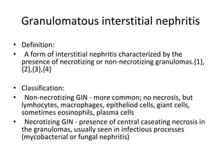 Tubulointerstitial diseases | PPT