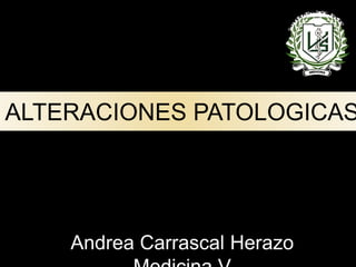 ALTERACIONES PATOLOGICAS
DEL TRACTO
GASTROINTESTINAL
Andrea Carrascal Herazo
 