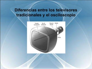 Diferencias entre los televisores
 tradicionales y el osciloscopio
 