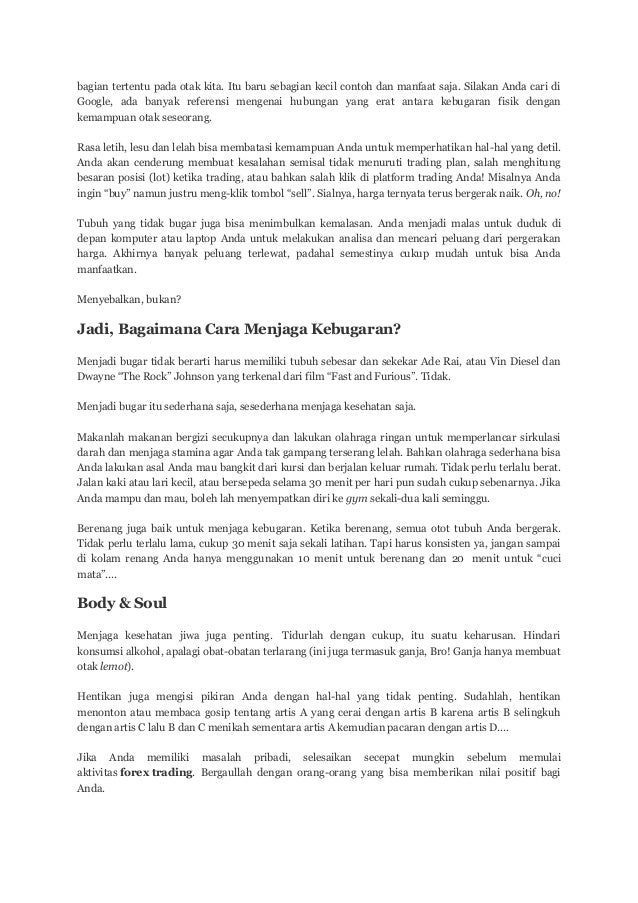 Sukses trader forex
