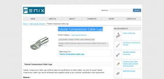 Tubular compression cable lugs