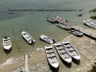 Pues aquí en esta foto les muestro las lanchas de mis papas en muyil….