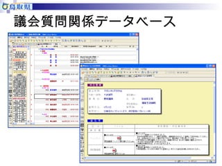 議会質問関係データベース 
 