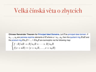 Velká čínská věta o zbytcích
 