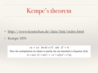 Kempe’s theorem
❖ http://www.koutschan.de/data/link/index.html
❖ Kempe 1876
 