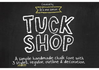Tuck shop-font