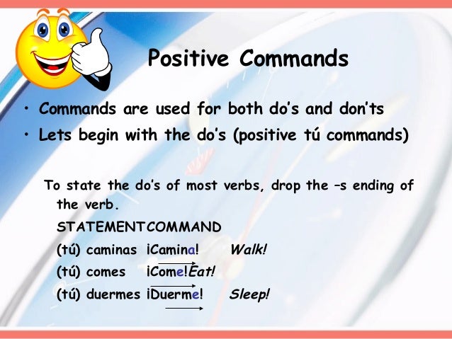 affirmative tu commands