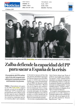 Pablo Zalba preside acto de NNGG en Tudela 