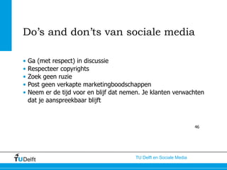 TU Delft Social Media en Personal branding HR Managers TU Delft