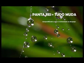 PANTA REI = TUDO MUDA   Compartilhando a arte e o ensinamento ao desapego.  