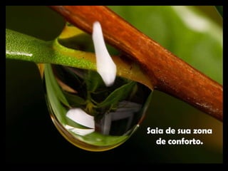 Saia de sua zona de conforto. 