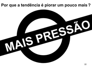 MAIS PRESSÃO Por que a tendência é piorar um pouco mais   ? 