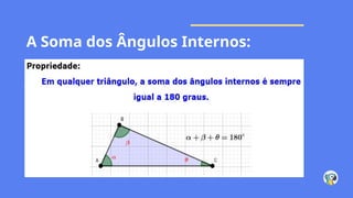 A Soma dos Ângulos Internos:
.
 