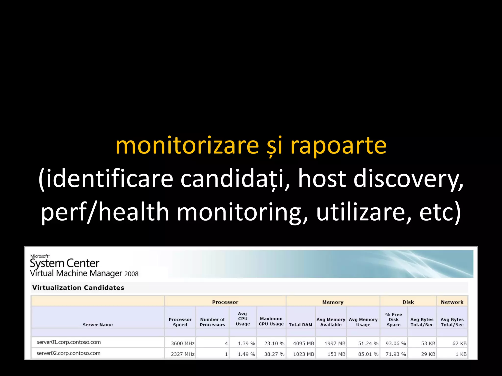 Virtualizare si SCVMM2008