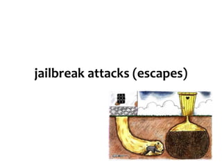 jailbreak attacks (escapes)
 