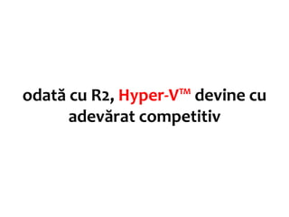 odată cu R2, Hyper-V™ devine cu
      adevărat competitiv
 