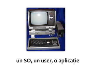 un SO, un user, o aplicație
 