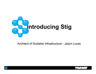Introducing Stig

Architect of Scalable Infrastructure - Jason Lucas
 