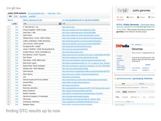 ﬁnding DTC results up to now
 