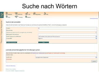 Suche nach Wörtern 