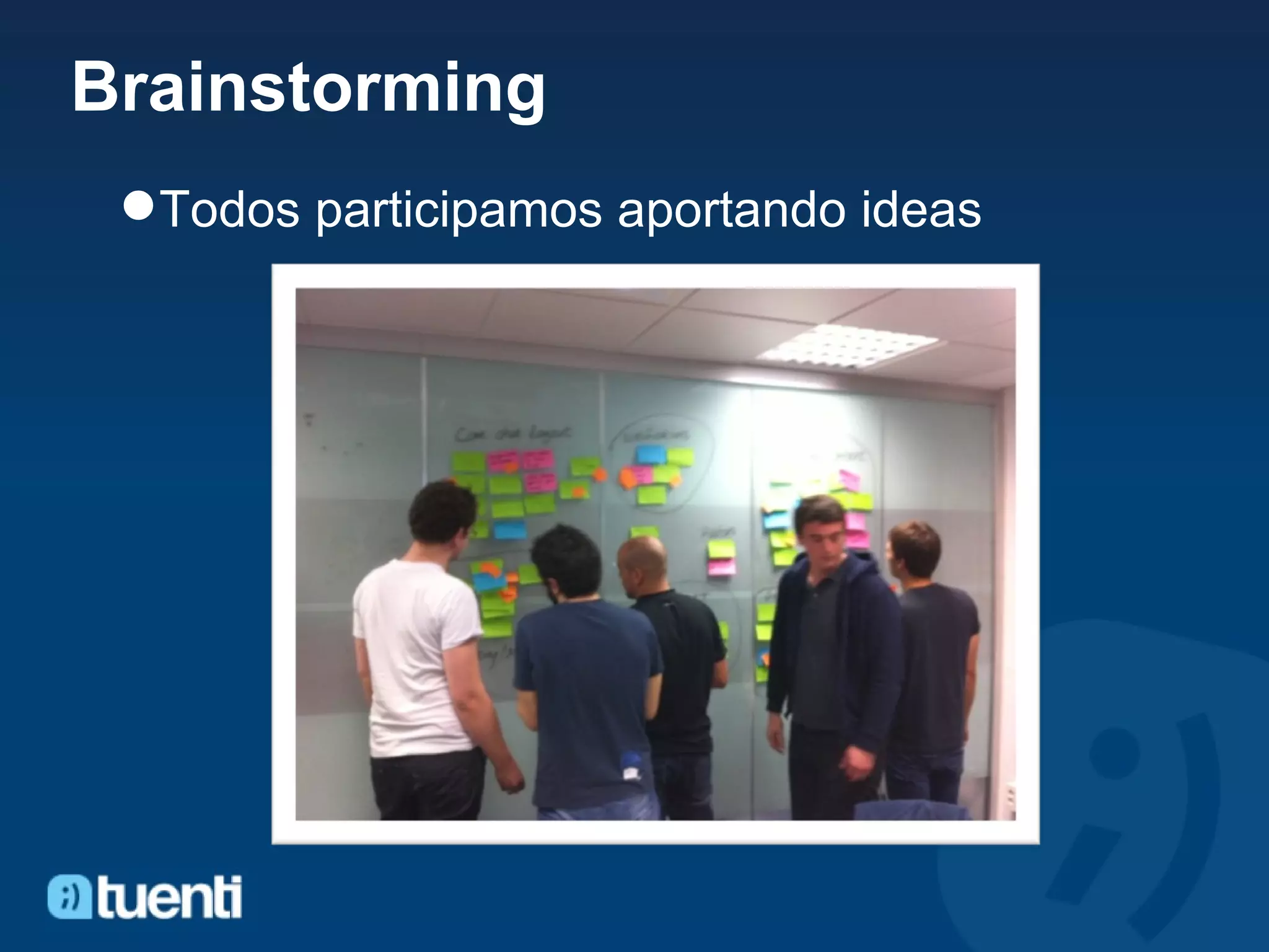 Brainstorming Todos participamos aportando ideas 