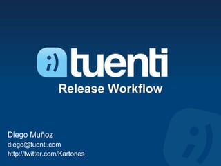Release Workflow


Diego Muñoz
diego@tuenti.com
http://twitter.com/Kartones
 