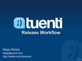 Release Workflow


Diego Muñoz
diego@tuenti.com
http://twitter.com/Kartones
                                    V1.1
 