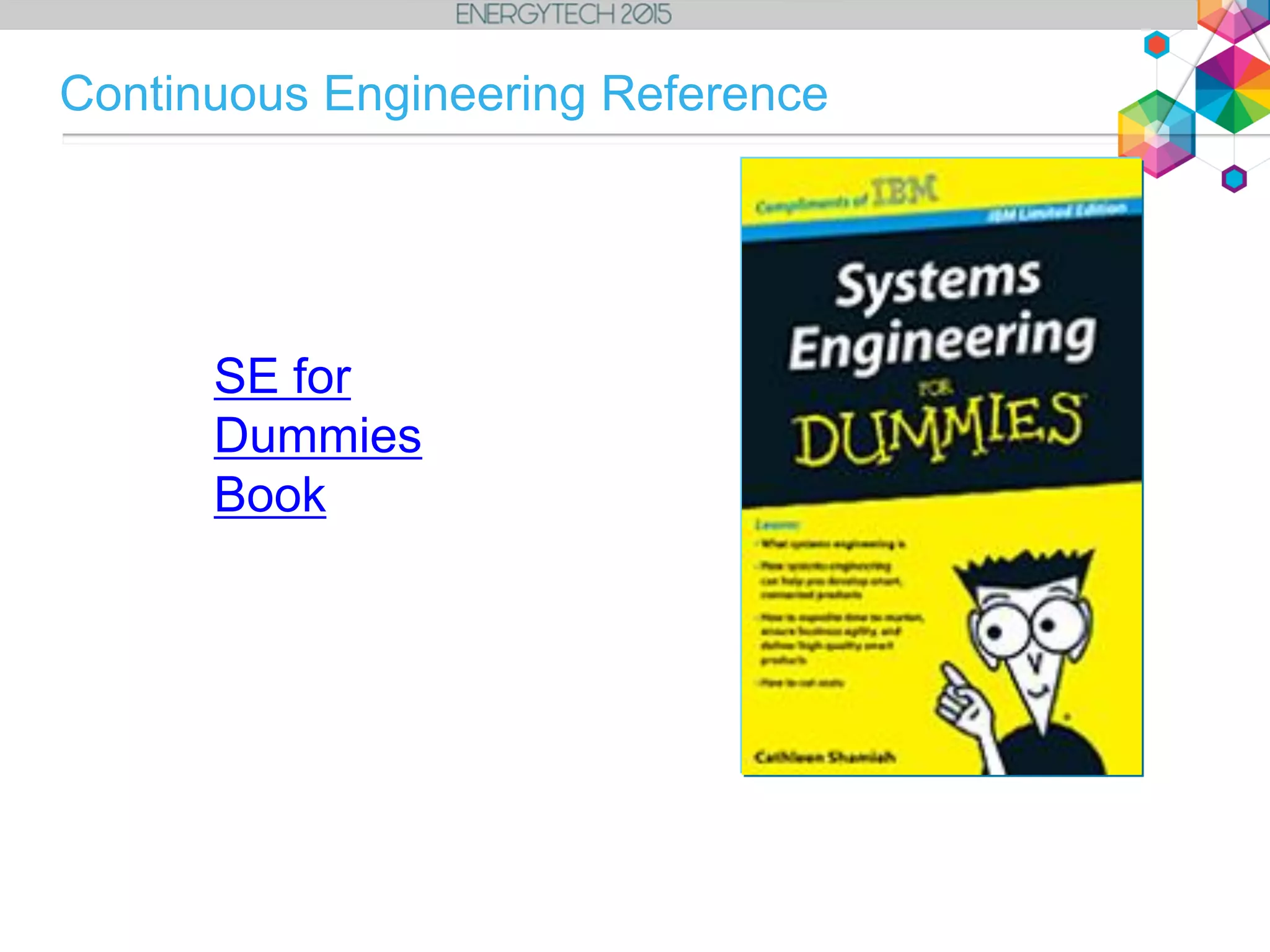 Continuous Engineering Reference
SE for
Dummies
Book
 