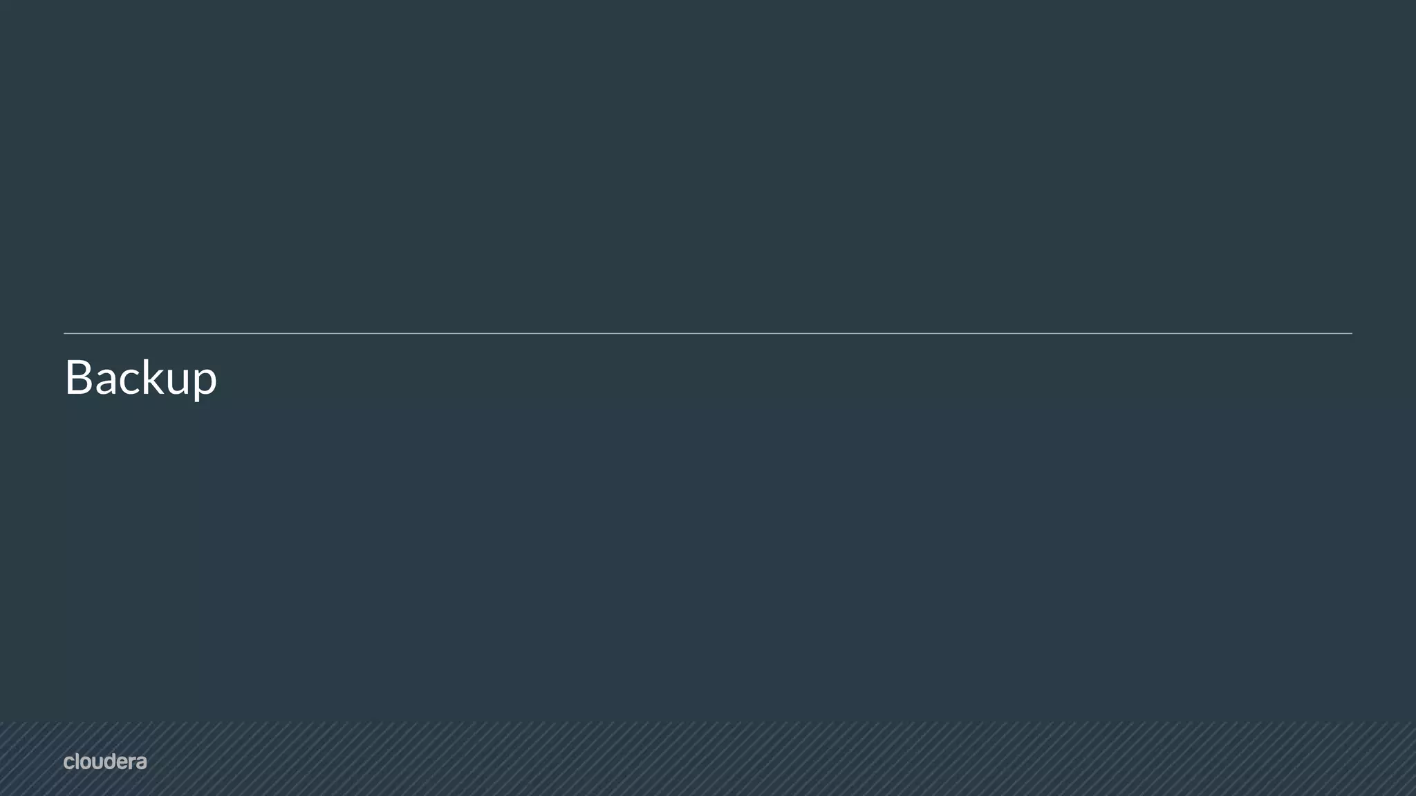 © Cloudera, Inc. All rights reserved.
Backup
 