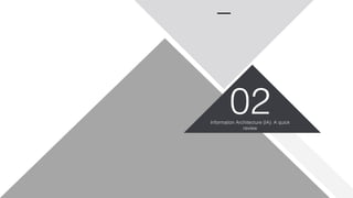 www.nicecompany.comCOMPANY NAME
Information Architecture (IA): A quick
review
02
 