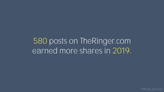 @derek_gleason
580 posts on TheRinger.com
earned more shares in 2019.
 