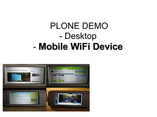 PLONE DEMO - Desktop -  Mobile WiFi Device 