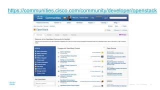 https://communities.cisco.com/community/developer/openstack
 