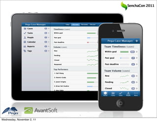SenchaCon 2011




   2011 Pegasystems Inc.   8


Wednesday, November 2, 11
 