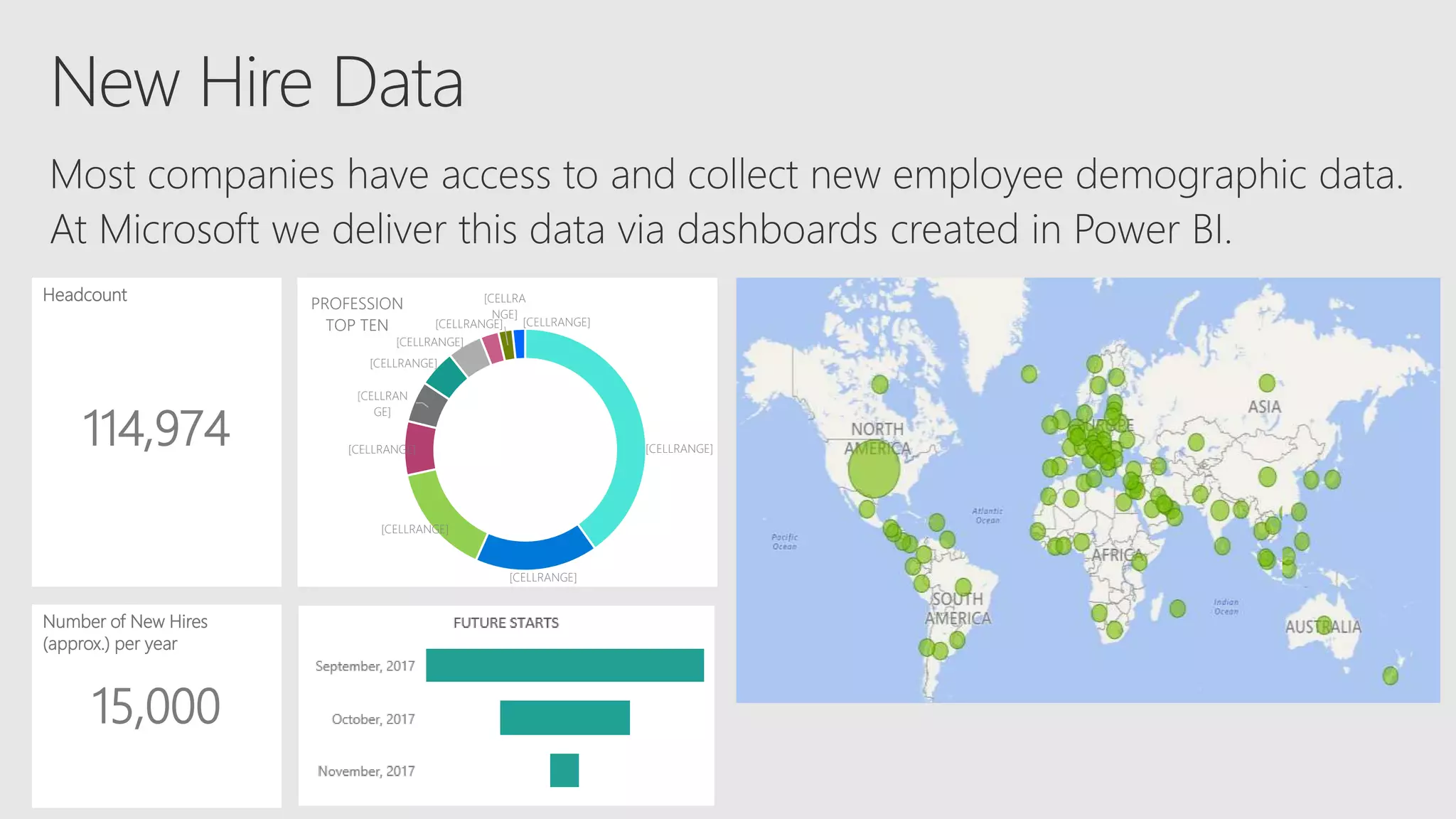 Number of New Hires
(approx.) per year
15,000
Headcount
114,974 [CELLRANGE]
[CELLRANGE]
[CELLRANGE]
[CELLRANGE]
[CELLRAN
GE]
[CELLRANGE]
[CELLRANGE]
[CELLRANGE]
[CELLRA
NGE]
[CELLRANGE]
PROFESSION
TOP TEN
 
