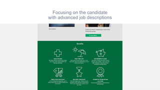 Focusing on the candidate
with advanced job descriptions
 