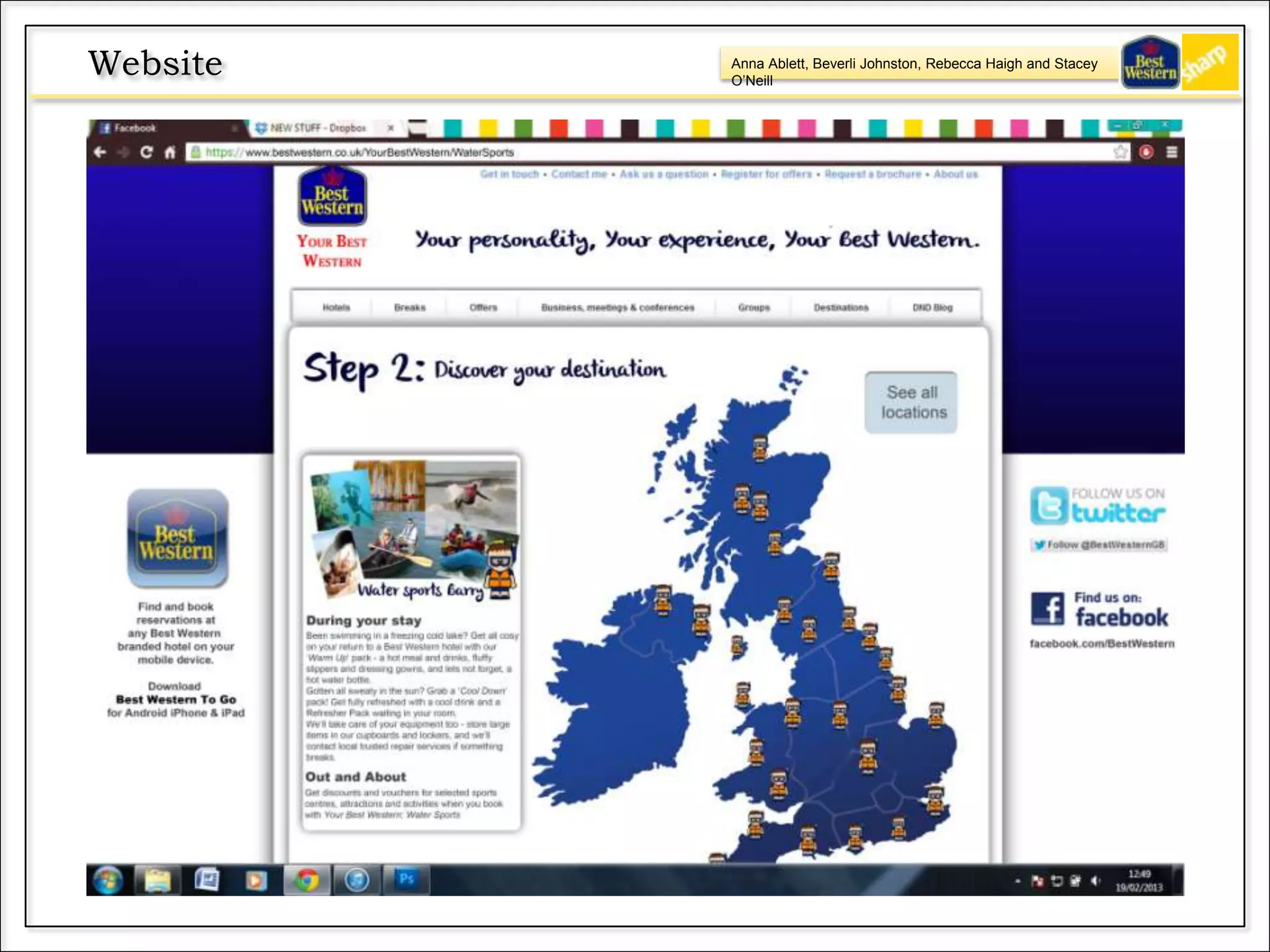 Anna Ablett, Beverli Johnston, Rebecca Haigh and Stacey
O’Neill
Website
 