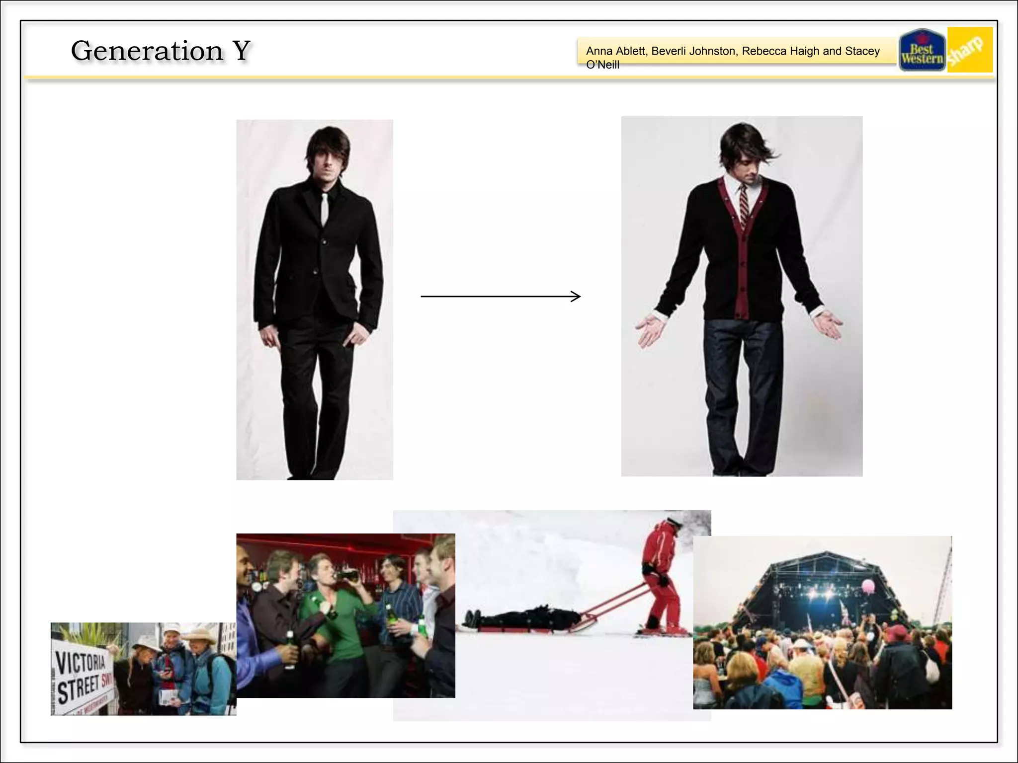 Anna Ablett, Beverli Johnston, Rebecca Haigh and Stacey
O’Neill
Generation Y
 