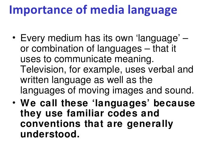 Question 1b Media Language
