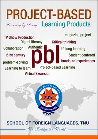 Learning by Doing         Learning Products
                                        magazine project
TV Show Production
            Digital literacy   Critical thinking




                   pbl
Collaboration Authentic              lifelong learning
  21st century                           Student centered
problem-solving                      hands-on experiences
 Learning to learn       Project-based Learning
               Virtual Excursion
 