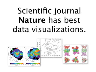 Scientiﬁc journal
 Nature has best
data visualizations.
 
