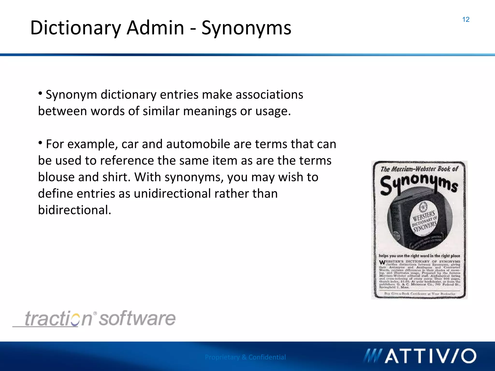 Attivio - What's New in AIE 2 and Dictionary Management