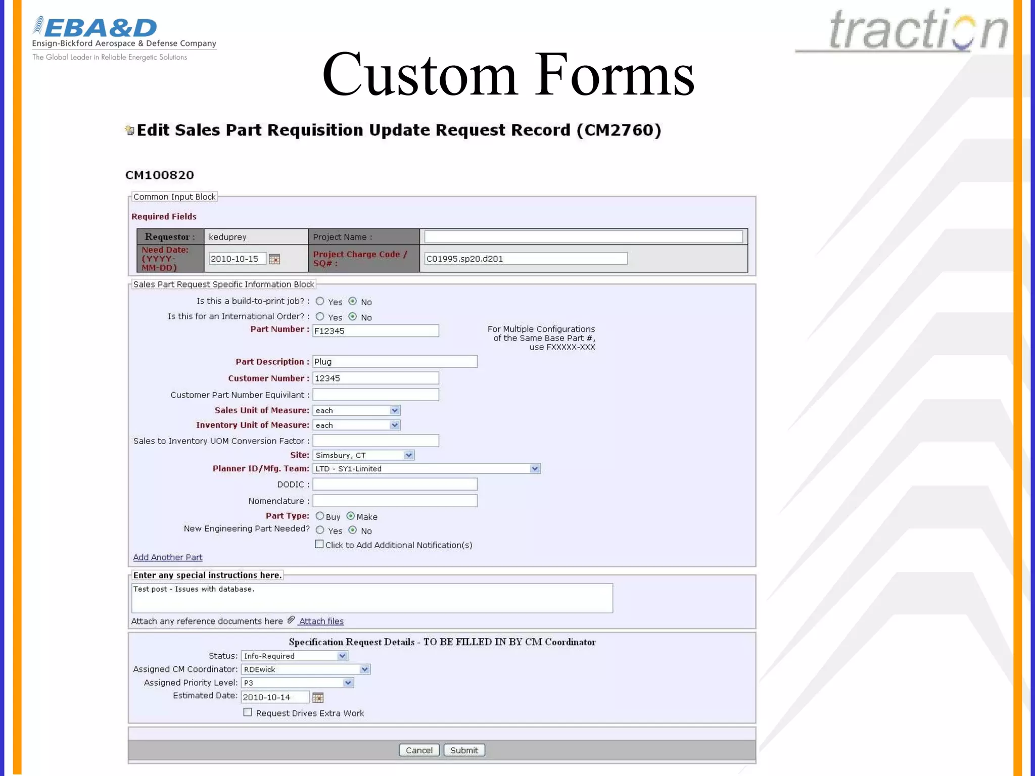 Custom Forms 
