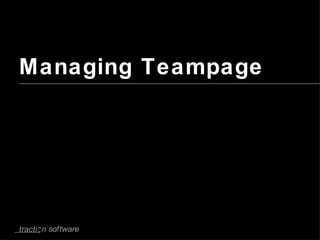 Managing Teampage 