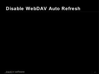 Disable WebDAV Auto Refresh 